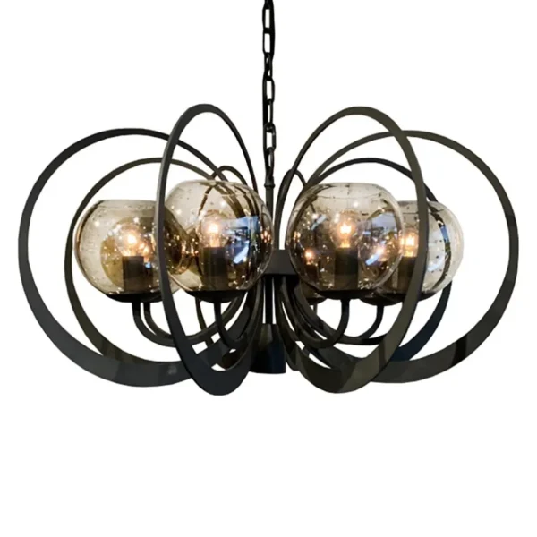 grote_ronde_hanglamp_meta_0.webp Best Straluma Grote ronde hanglamp metaal met smoke glas en spot