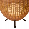 New Straluma Grote rotan tafellamp naturel met zwarte pootjes