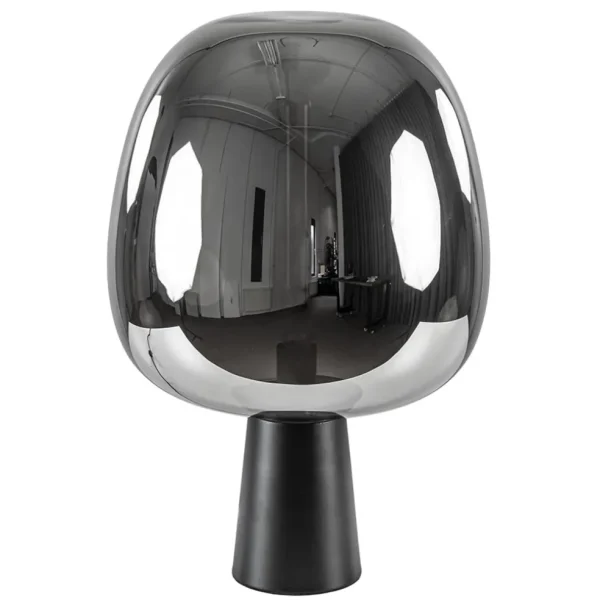 Cheap Straluma Grote tafellamp Amarah zwart met smoke glazen kap