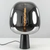 Cheap Straluma Grote tafellamp Amarah zwart met smoke glazen kap