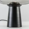 Cheap Straluma Grote tafellamp Amarah zwart met smoke glazen kap