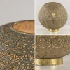 Outlet Straluma Grote tafellamp antiek messing met decoratief dessin