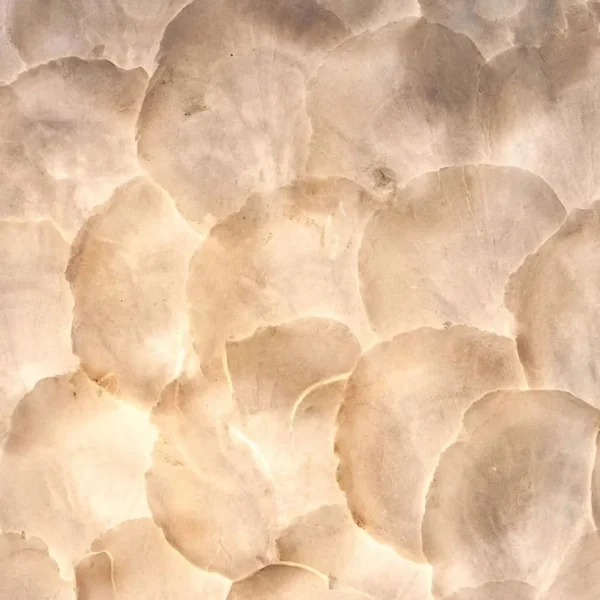 Outlet Straluma Hanglamp 40 cm rond creme schelpen
