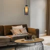 Fashion Straluma Hanglamp 1 lichts zwart/marmer met smoke glas