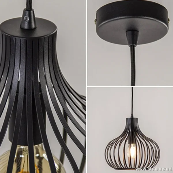 hanglamp_aglio_cm_zwart_3.webp Flash Sale Straluma Hanglamp Aglio 28cm zwart