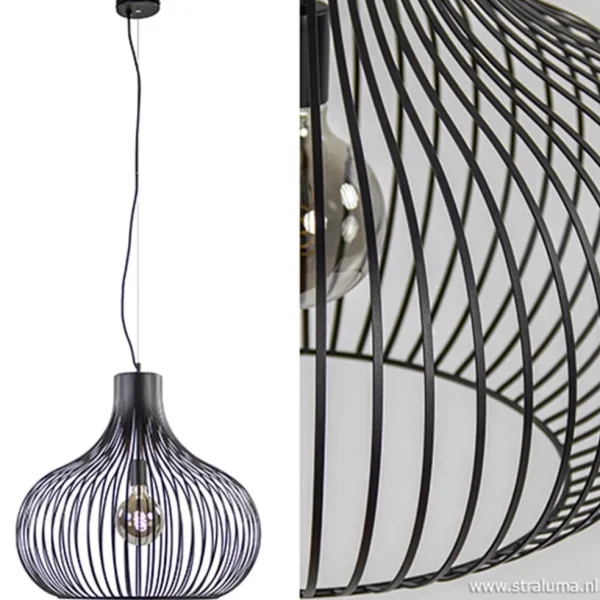 Sale Straluma Hanglamp Aglio draad zwart 60cm
