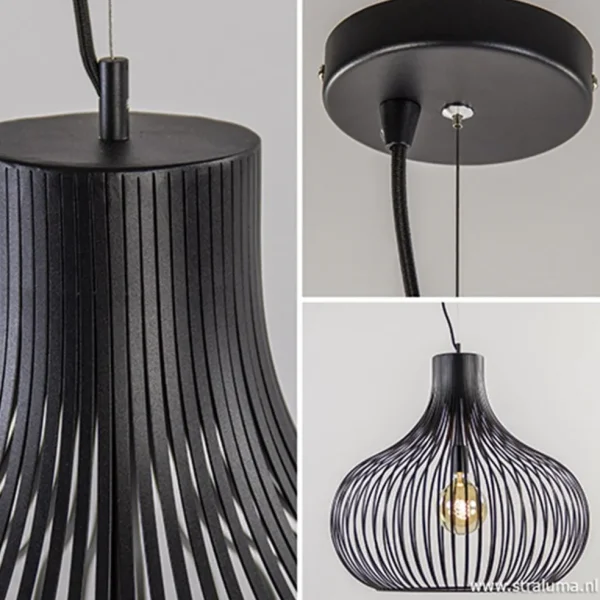 Sale Straluma Hanglamp Aglio draad zwart 60cm