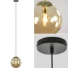 hanglamp_amber_glazen_bol_1.webp New Straluma Hanglamp amber glazen bol 25 cm met messing