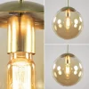 hanglamp_amber_glazen_bol_3.webp New Straluma Hanglamp amber glazen bol 25 cm met messing