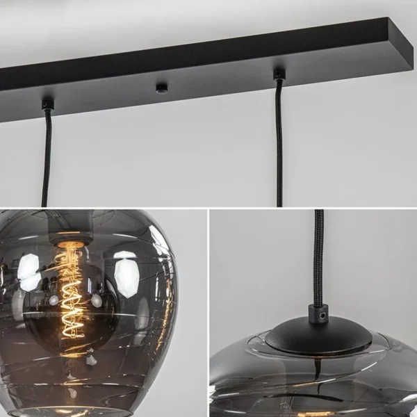 hanglamp_balk_zwart_licht_3.webp Fashion Straluma Hanglamp balk zwart 5-lichts smoke glas