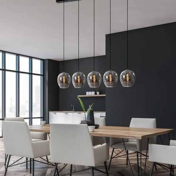 hanglamp_balk_zwart_licht_4.webp Fashion Straluma Hanglamp balk zwart 5-lichts smoke glas