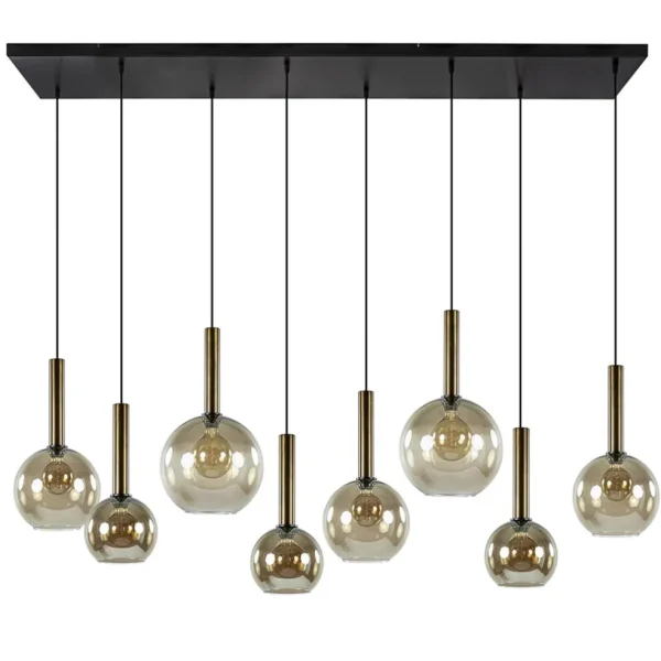 hanglamp_bella_l_zwartbro_0.webp Best Straluma Hanglamp Bella 8L zwart/brons/smoke mix