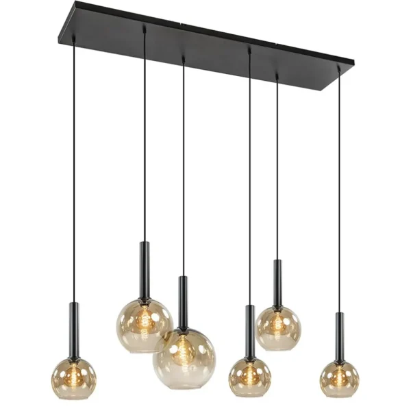 hanglamp_bella_smoke_l_mu_1.webp Cheap Straluma Hanglamp Bella Smoke 6L multipendel zwart/glas mix