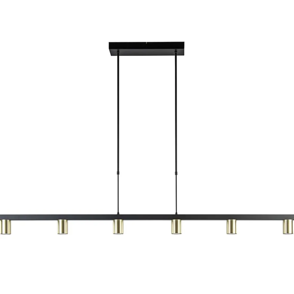 Online Straluma Hanglamp Bounce 6L 160cm zwart/goud