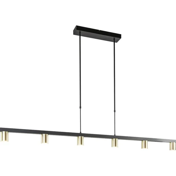 Online Straluma Hanglamp Bounce 6L 160cm zwart/goud
