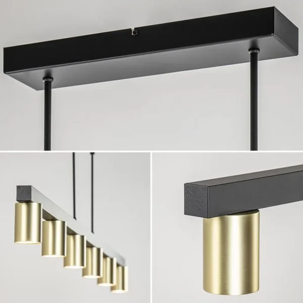 Online Straluma Hanglamp Bounce 6L 160cm zwart/goud