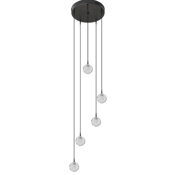 Shop Straluma Hanglamp Bubbles 5L rond zwart/helder dtw
