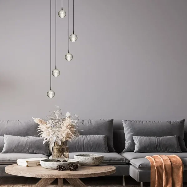 Shop Straluma Hanglamp Bubbles 5L rond zwart/helder dtw