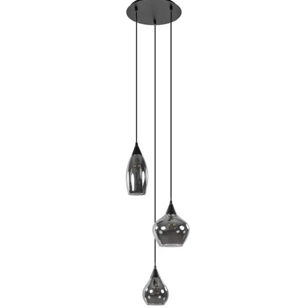 hanglamp_cambio_l_rond_zw_0.webp Clearance Straluma Hanglamp Cambio 3L rond zwart smoke glas