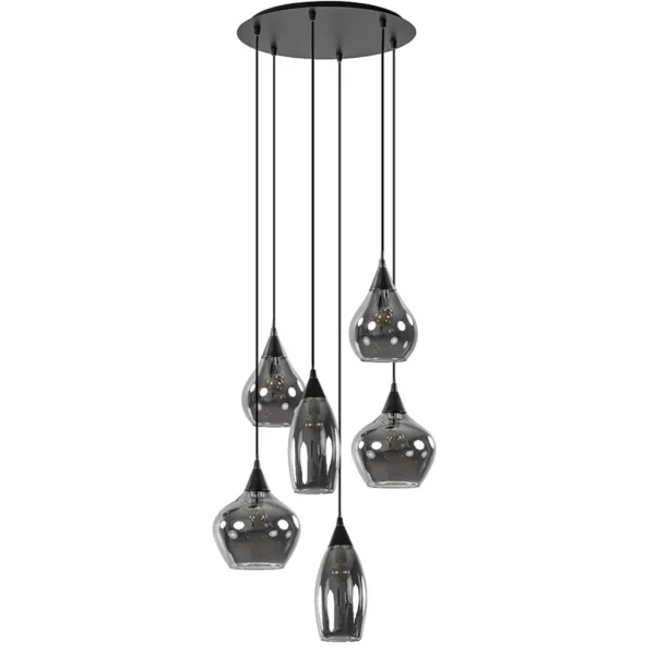 hanglamp_cambio_l_zwart___0.webp Sale Straluma Hanglamp Cambio 6L zwart + smoke glas mix