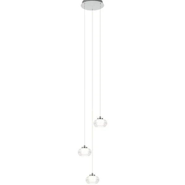 hanglamp_chroomhelder_gla_0.webp Fashion Straluma Hanglamp chroom/helder glas 3-lichts