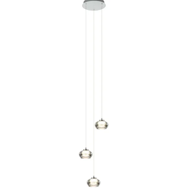 hanglamp_chroomsmoke_glas_0.webp New Straluma Hanglamp chroom/smoke glas 3-lichts