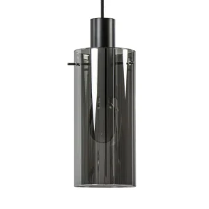 hanglamp_cilinder_zwart_m_0.webp Outlet Straluma Hanglamp cilinder zwart met smoke glas