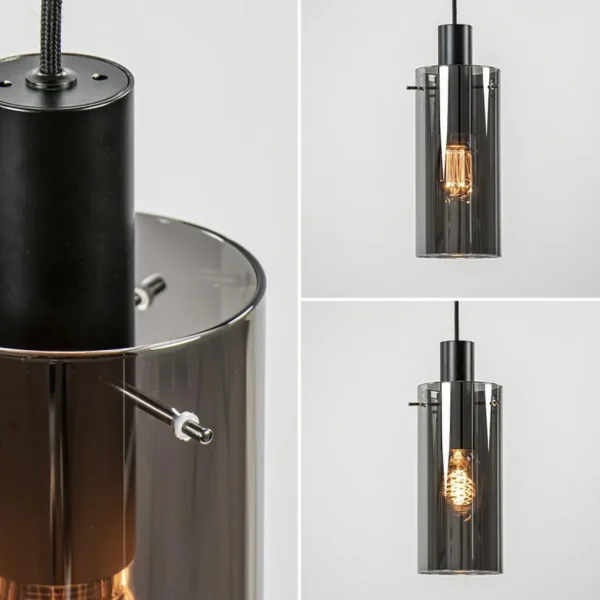 hanglamp_cilinder_zwart_m_3.webp Outlet Straluma Hanglamp cilinder zwart met smoke glas