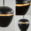 Shop Straluma Hanglamp Claire 1L zwart/matgoud