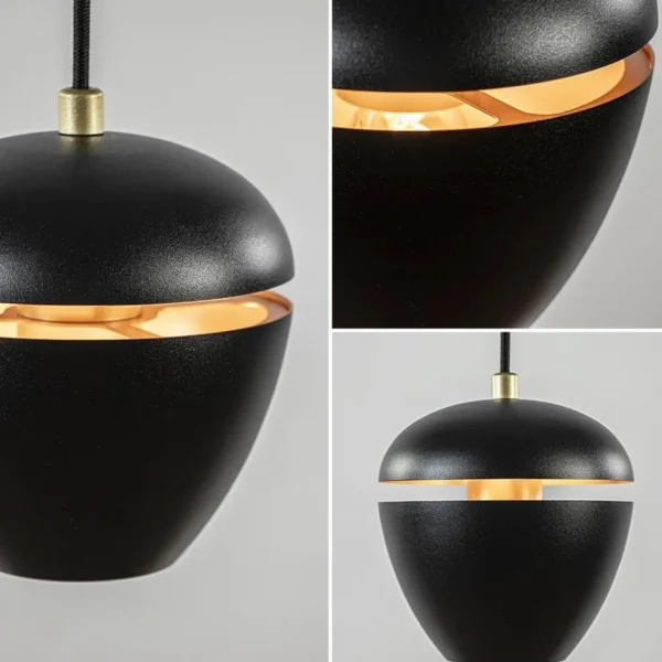 Shop Straluma Hanglamp Claire 1L zwart/matgoud