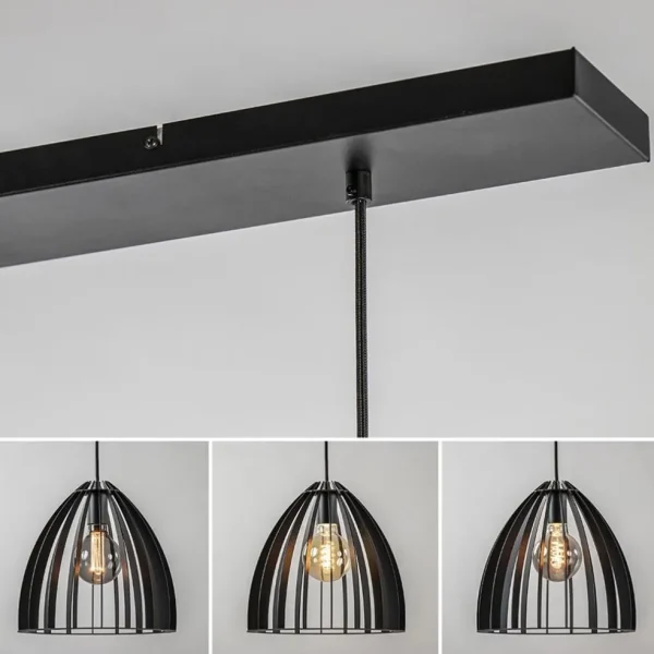 hanglamp_dean_lichts_zwar_3.webp Online Straluma Hanglamp Dean 3-lichts zwart