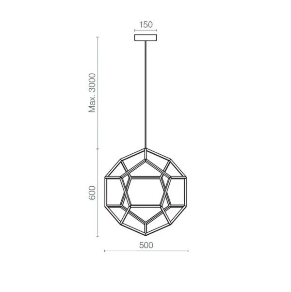 hanglamp_dodeca__zwart_3.webp Best Sale Straluma Hanglamp Dodeca 50 zwart