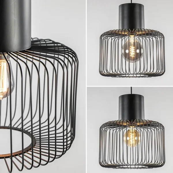 Shop Straluma Hanglamp draad cilinder zwart met klos