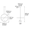 Best Straluma Hanglamp Elara 60cm zwart