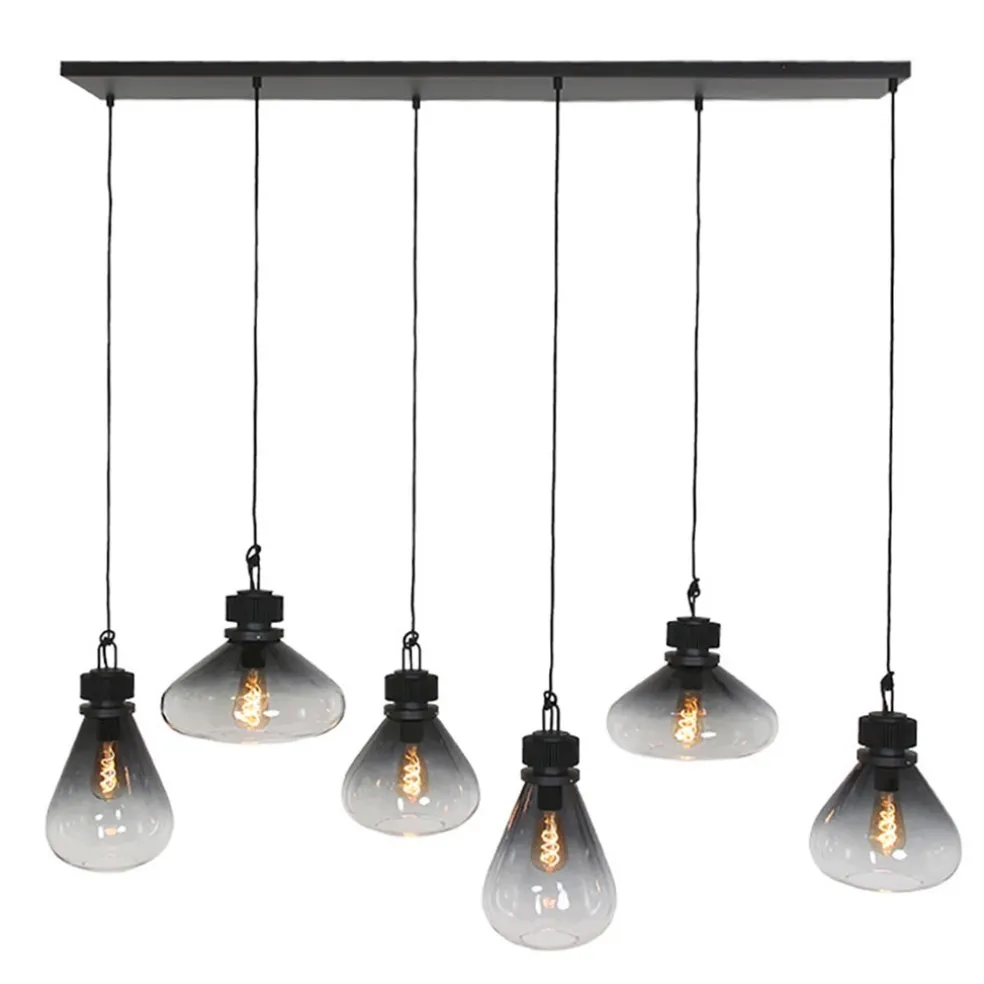 hanglamp_flere_l_zwart_sm_0.webp Store Straluma Hanglamp Flere 6L zwart smoke/clear glas