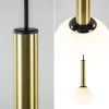 Clearance Straluma Hanglamp Globe 3L rond zwart/goud/wit