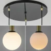 Clearance Straluma Hanglamp Globe 3L rond zwart/goud/wit