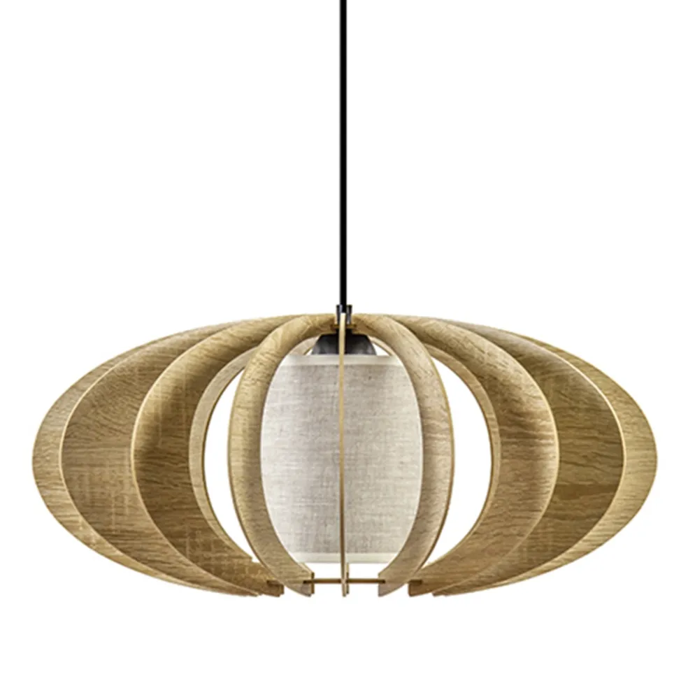 hanglamp_houten_lamellen__0.webp Discount Straluma Hanglamp houten lamellen + kap 50cm
