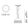 Hot Straluma Hanglamp Kelly Dome zwart 60cm