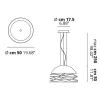 hanglamp_kelly_koepel_bro_1.webp Online Straluma Hanglamp Kelly koepel brons 50cm