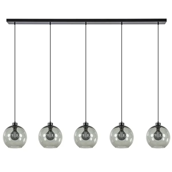 Discount Straluma Hanglamp 5L balk + smoke glas 160cm
