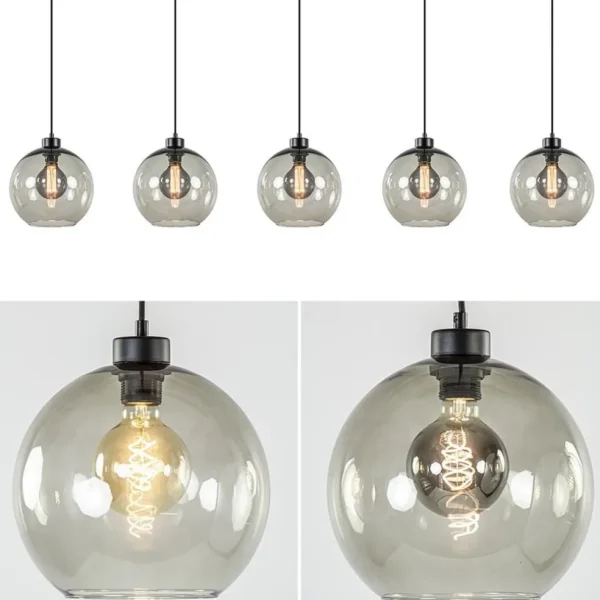 Discount Straluma Hanglamp 5L balk + smoke glas 160cm