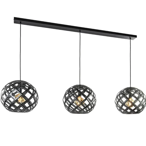 hanglamp_l_balk_bol_zwart_1.webp Store Straluma Hanglamp 3L balk bol zwart industrieel