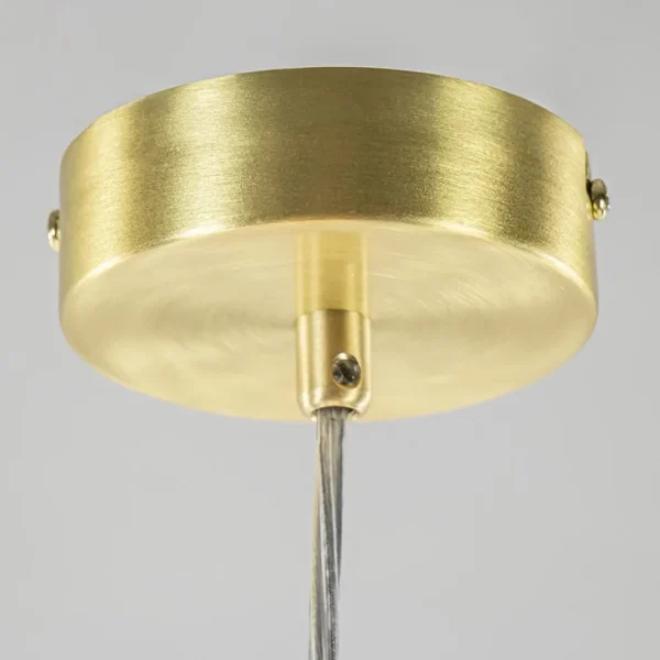 Store Straluma Hanglamp 4L brass met opaal bolglas