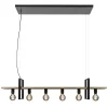 hanglamp_l_zwart_met_hout_1.webp Discount Straluma Hanglamp 6L zwart met houten planken