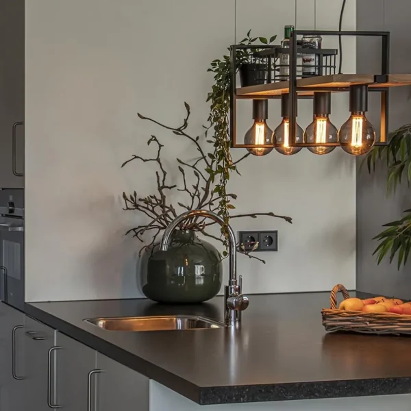 hanglamp_l_zwart_met_hout_4-1.webp Cheap Straluma Hanglamp 4L zwart met houten planken