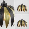 Clearance Straluma Hanglamp leaves mat zwart met goud