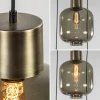 Shop Straluma Hanglamp Lett 3L rond zw/brons smoke mix