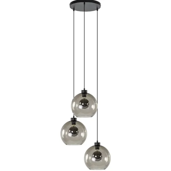 hanglamp_lichts_rond_glas_0.webp Best Sale Straluma Hanglamp 3-lichts rond glas smoke 25 cm