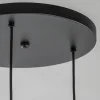 Store Straluma Hanglamp 3-lichts rond zwart met goud gradient glas